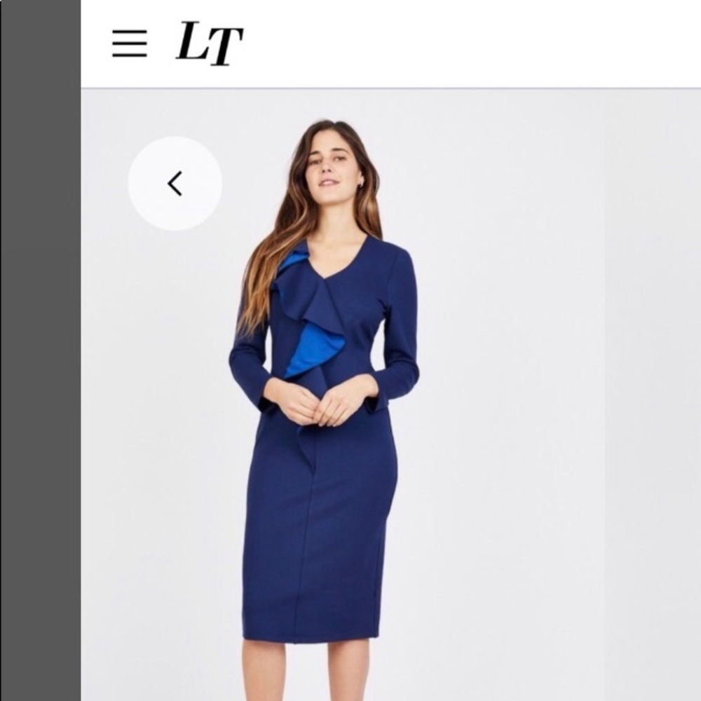 Blue ruff dress